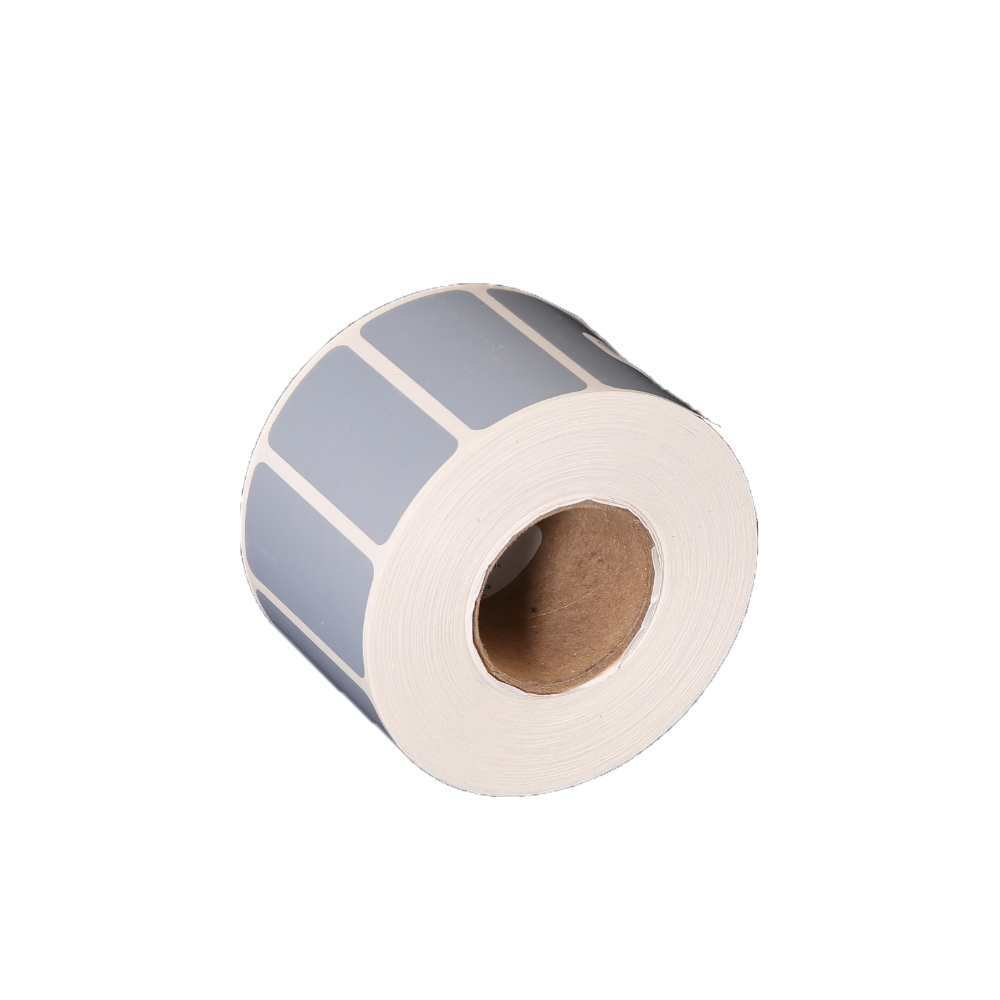 15 millares de etiquetas de 51 mm x 25 mm (2x1 In) de Poliester color Plata