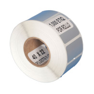 20 millares de etiqueta de 40 mm x 22 mm ( 1.6 x 0.9 In)  Poliester