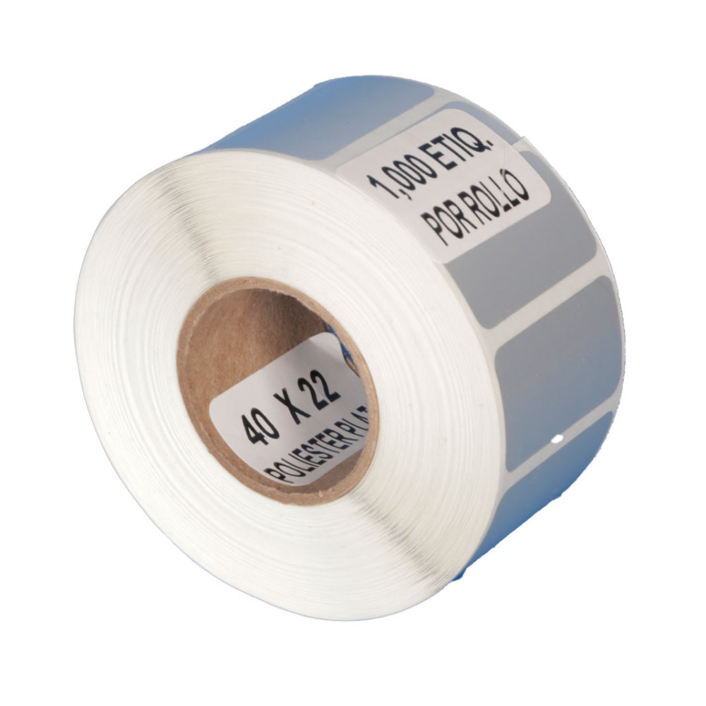 20 millares de etiqueta de 40 mm x 22 mm ( 1.6 x 0.9 In)  Poliester