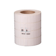 30 Rollos de 10,000 etiquetas de 20 mm x 8 mm, 4 al paso con Centro de 1.5 In. De Transferencia Térmica TT