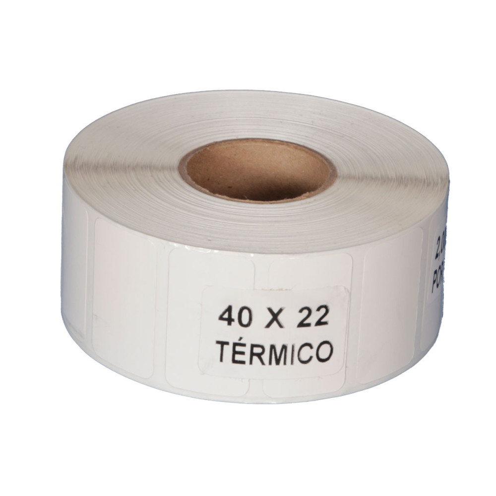 40 rollos de 2,000 etiquetas de 40 mm x 22 mm, 1 al paso con Centro de 1.5 In. De Transferencia Térmica TT