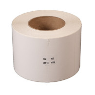 15 rollos de 500 etiquetas de 102 mm x 102 mm, etiqueta 1 al paso. De Transferencia Térmica TT