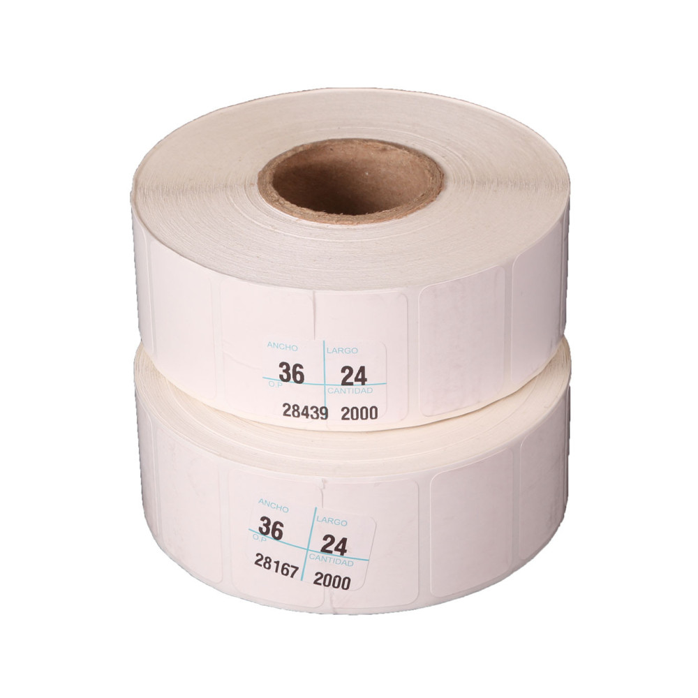 rollos de etiqueta de 36 mm x 24 mm (3.6 x 2.4 In) TD Térmico Directo