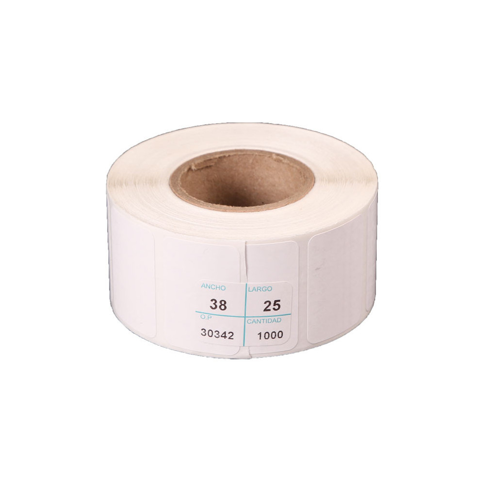 rollos de etiqueta de 38 mm x 25 mm (3.8 x 2.5 In) TD Térmico Directo