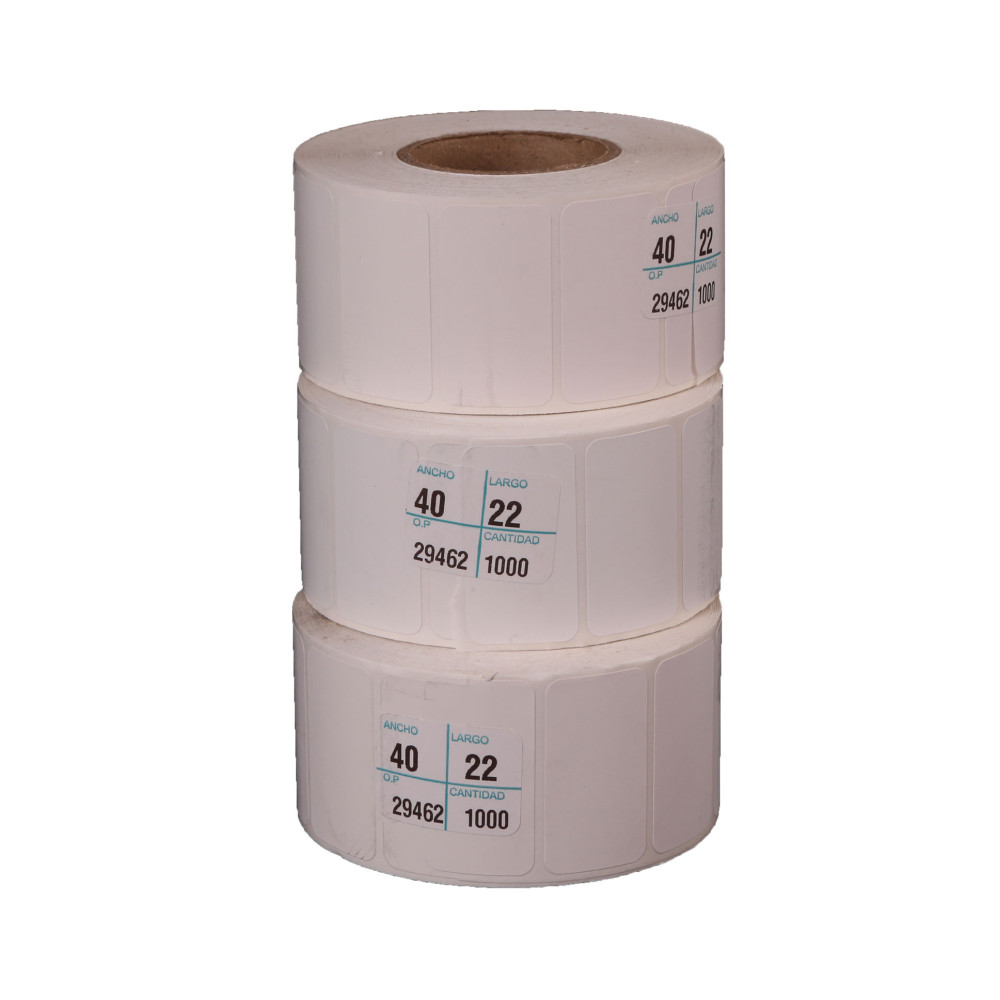 50 rollos de etiqueta de 40 mm x 22 mm (4.0 x 2.2 In) TD Térmico Directo de 1 in"