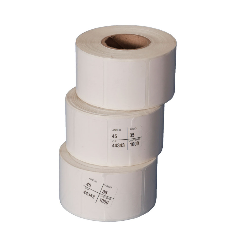 40 rollos de etiqueta de 45 mm x 35 mm (4.5 x 3.5 In) TD Térmico Directo