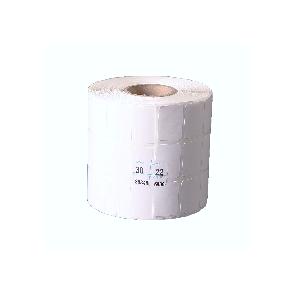 10 Rollos de 9,000 etiquetas de 30 mm x 22 mm, 3 al paso con Centro de 3 In. De Transferencia Térmica TT