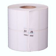 15 Rollos de 4,000 etiquetas de 51 mm x 25 mm, (2x1 In) 2 al paso. De Transferencia Térmica TT