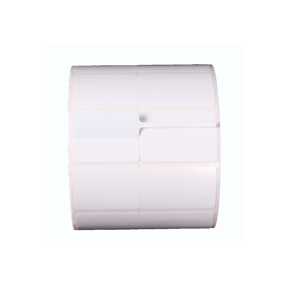 20 millares de etiquetas cola de rata de 63 mm x 22 mm de Polipropileno BOPP